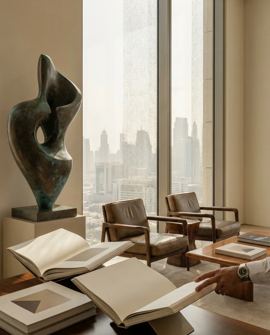 Editorial visual for Andakulova Gallery profile context in Dubai