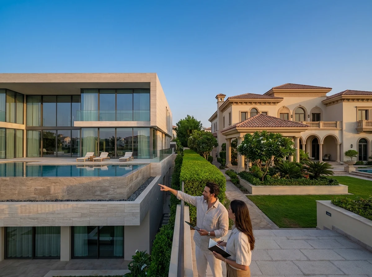 Emirates Hills Mansions Guide comparison detail in Dubai