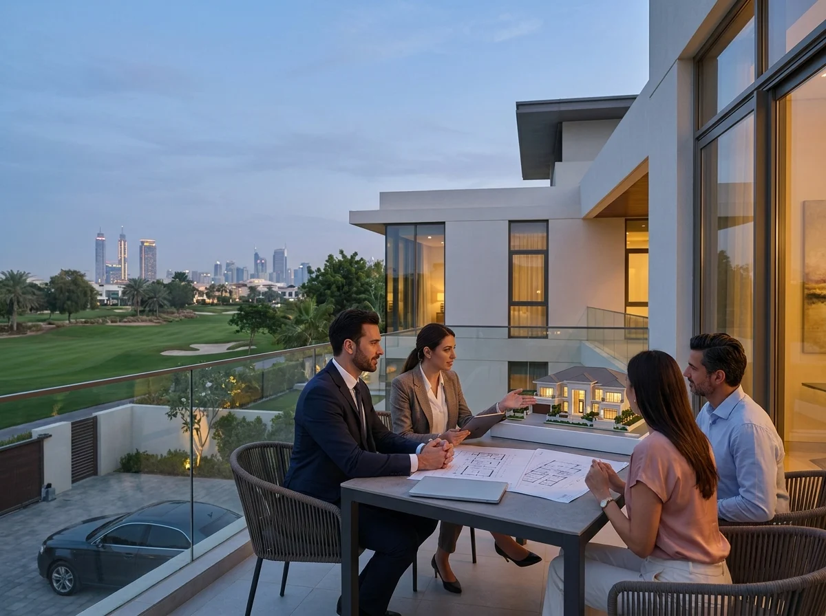 Emirates Hills Mansions Guide appointment or site visit context in Dubai