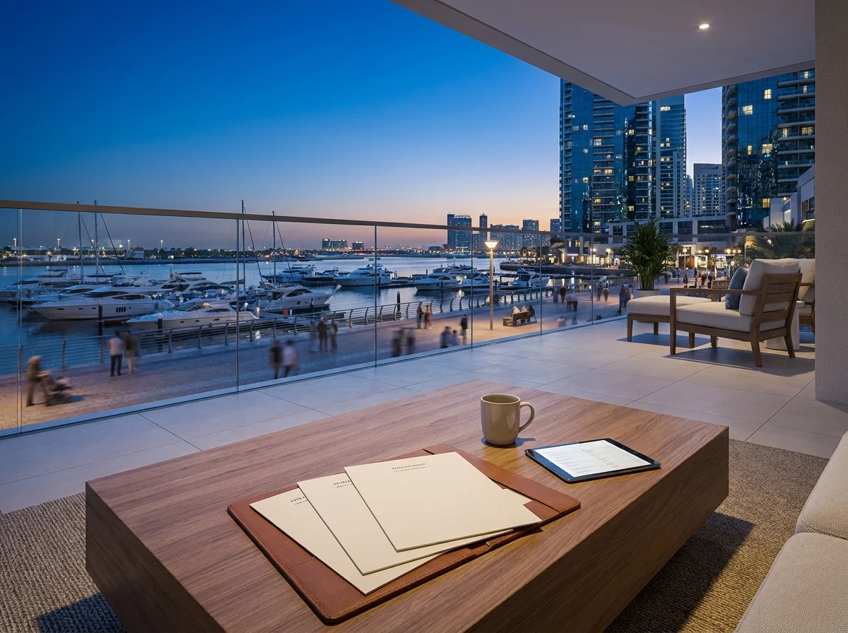 Emaar Beachfront and Dubai Harbour apartment shortlist with marina and beach context