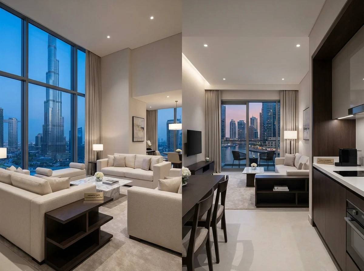 Luxury Serviced Apartments for Relocation Dubai comparison detail in Dubai