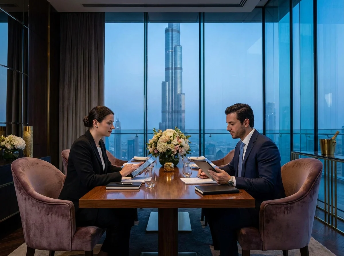 Private Dining Rooms in Dubai appointment or site visit context in Dubai