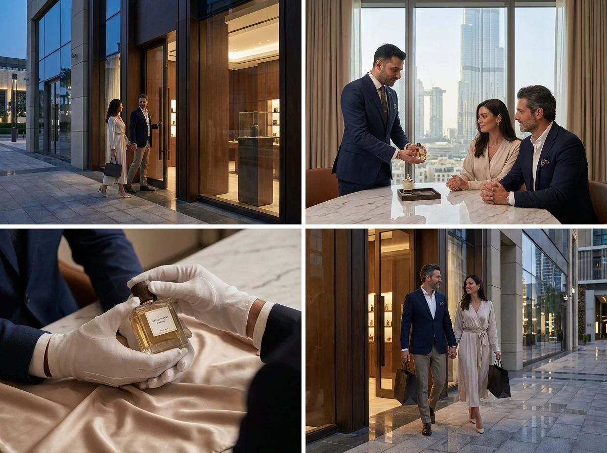 Best Luxury Perfume Boutiques in Dubai appointment or site visit context in Dubai
