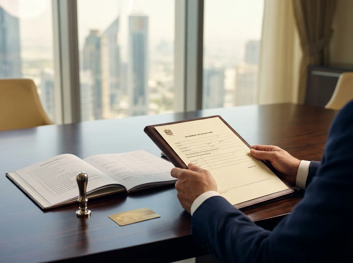 Federal Tax Authority certificate file prepared for a Dubai tax residency application
