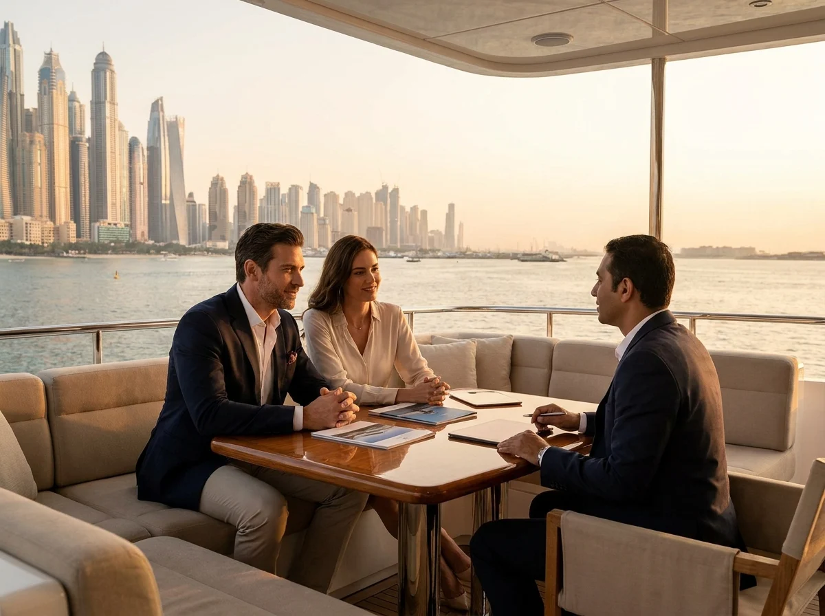 Luxury Sunset Cruises in Dubai appointment or site visit context in Dubai